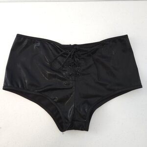 Dolls Kill Bat Outta Hell Booty Shorts Lace Up